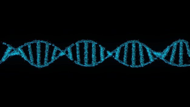 Bezpłatne zdjęcie prosta animacja 3d łańcucha dna na czarnym tle.