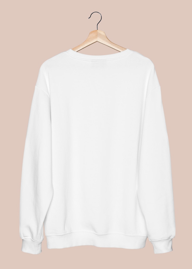 Bezpłatny plik Zdjęcie prosty biały sweter unisex streetwear