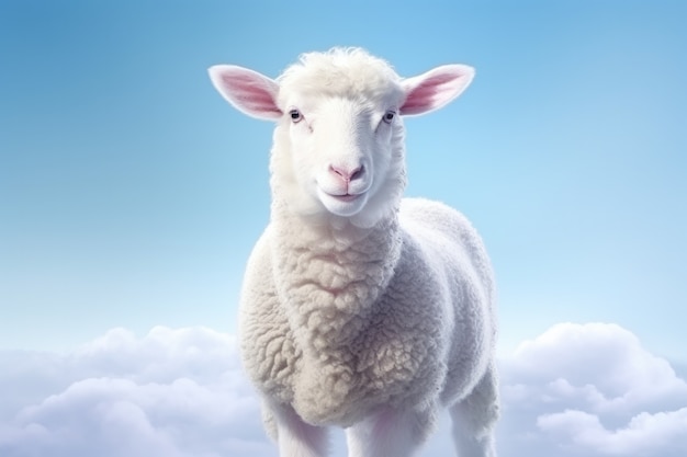 Bezpłatne zdjęcie prosty portret owcy