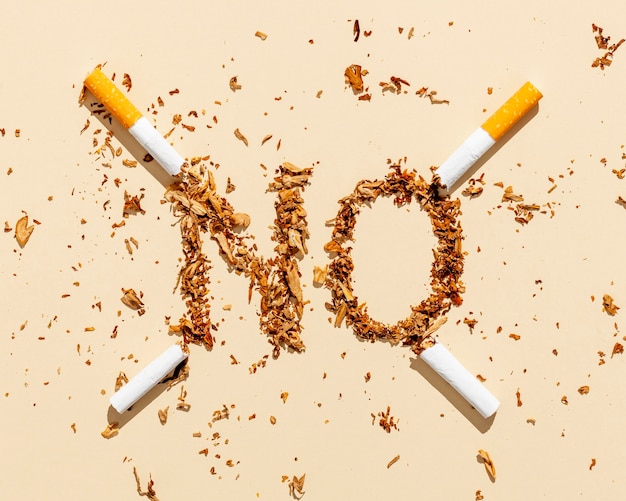 Bezpłatne zdjęcie przestań palić papierosy