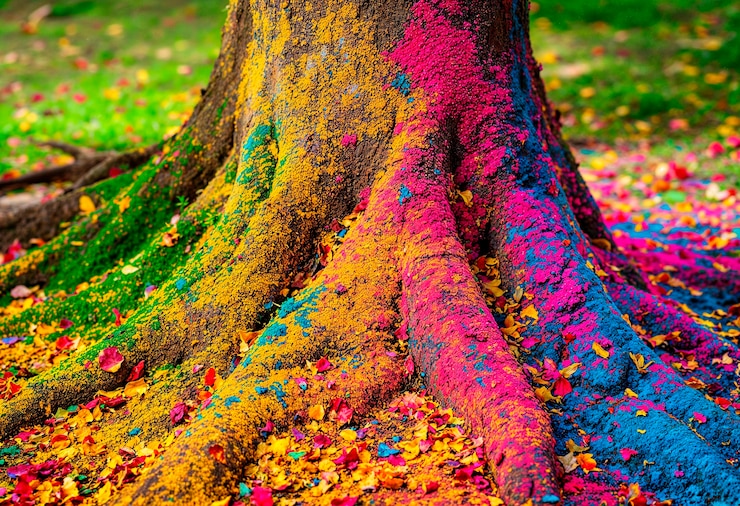 Bezpłatny plik Zdjęcie przygotowania do festiwalu kolorów holi