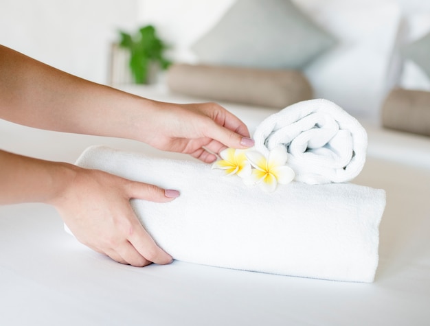 Przygotowanie ręczników do leczenia uzdrowiskowego