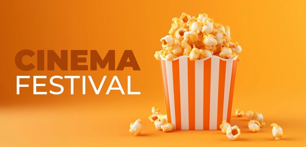 Puchar popcornu z festiwalu filmu 3D