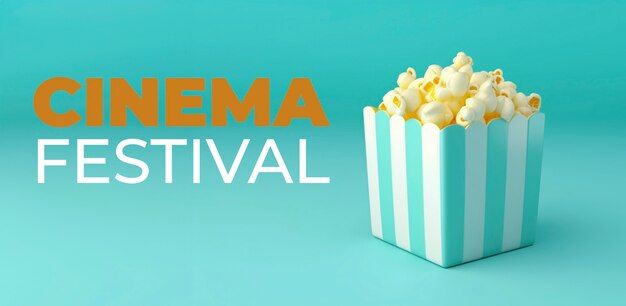 Puchar popcornu z festiwalu filmu 3D