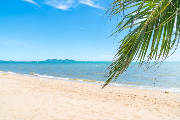 Puste morze i tło plaży