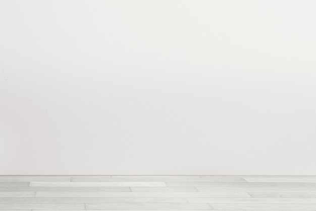 Pusty minimalistyczny wystrój wnętrza pokoju z jasnoszarą ścianą
