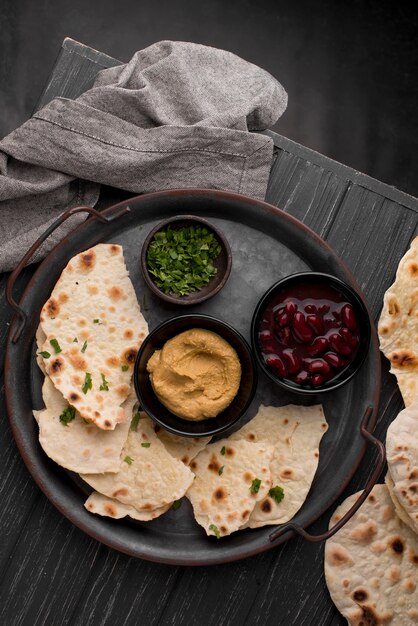 Pyszna kompozycja pożywnej roti