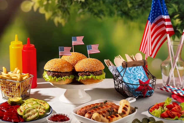 Pyszne hamburgery na święto pracy w USA