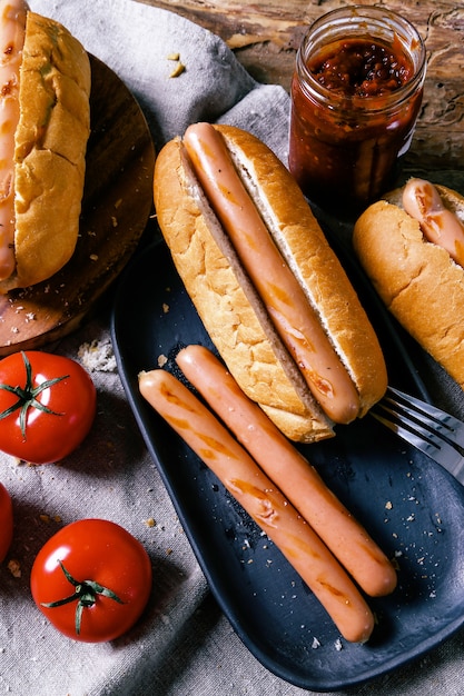 Bezpłatne zdjęcie pyszne hot dog