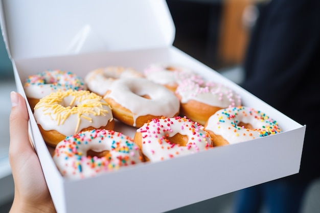 Bezpłatne zdjęcie pyszne pączki ai generowane