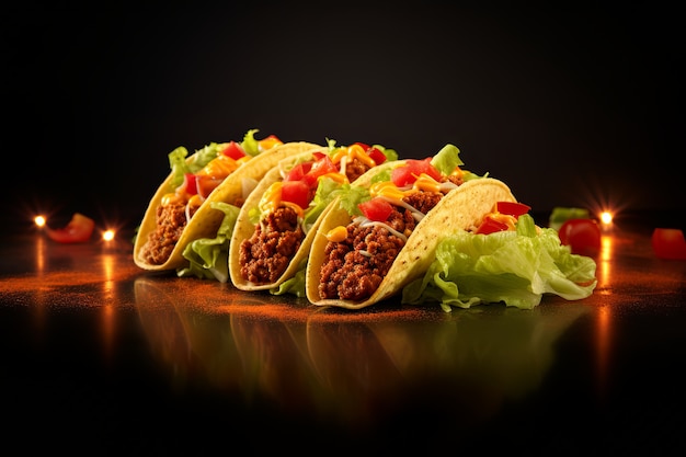 Bezpłatne zdjęcie pyszne przygotowanie tacos