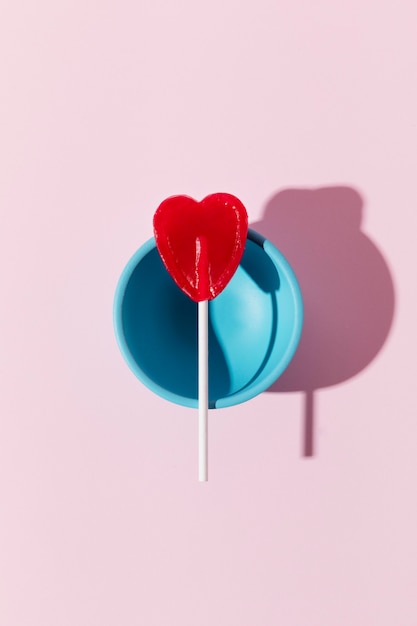 Bezpłatne zdjęcie pyszne słodycze w kształcie serca