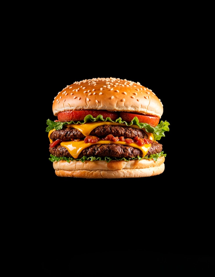 Bezpłatny plik Zdjęcie pyszny burger w studiu