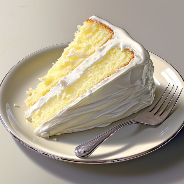 Bezpłatne zdjęcie pyszny kawałek ciasta na talerzu.
