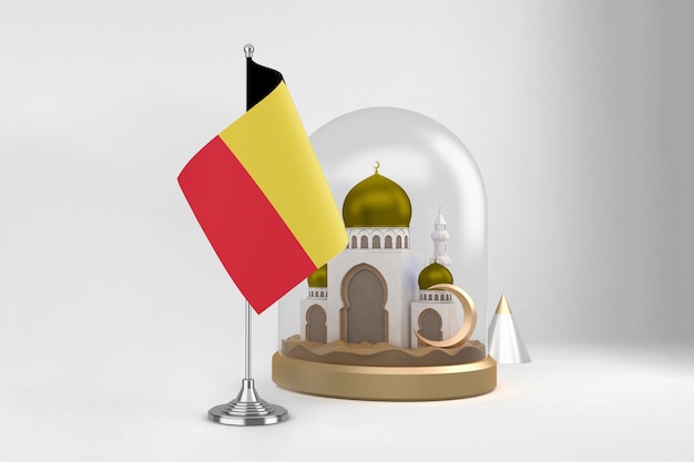 Bezpłatne zdjęcie ramadan belgia i meczet