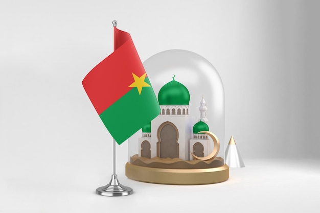 Bezpłatne zdjęcie ramadan burkina faso i meczet