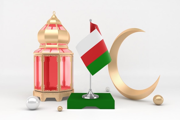 Bezpłatne zdjęcie ramadan oman w białym tle