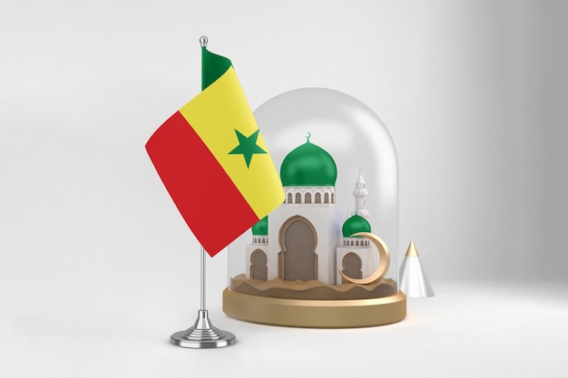 Bezpłatne zdjęcie ramadan senegal i meczet