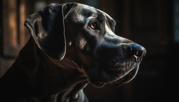 Rasowy szczeniak portret lojalny labrador ładny pysk wygenerowany przez AI