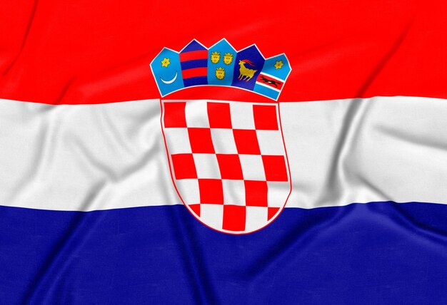 Realistyczne tło flaga Chorwacji