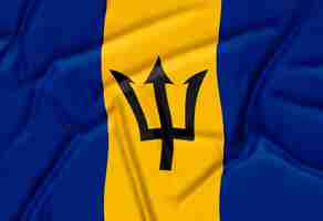 Bezpłatne zdjęcie realistyczne tło flagi barbadosu