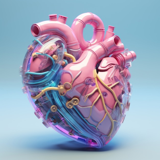 Realistyczny kształt serca w studiu