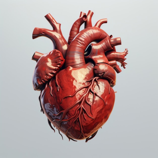 Bezpłatne zdjęcie realistyczny kształt serca w studiu