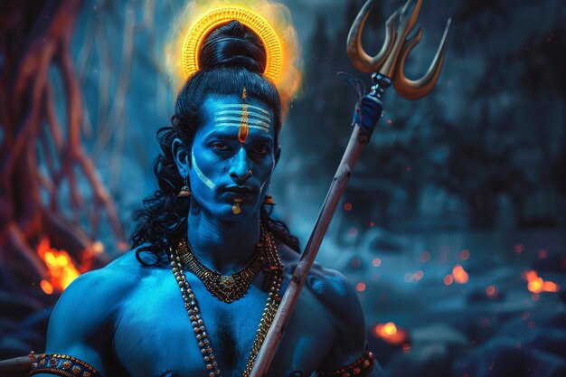 Realistyczny portret Ram Navami na świętowanie Ram Navami