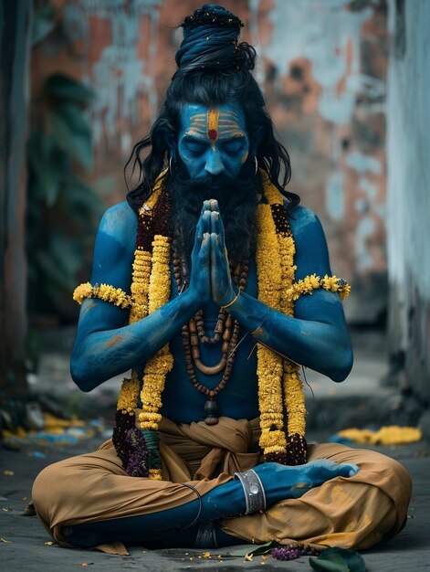 Realistyczny portret Ram Navami na świętowanie Ram Navami