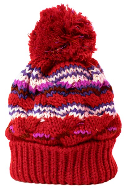 Red bobble hat