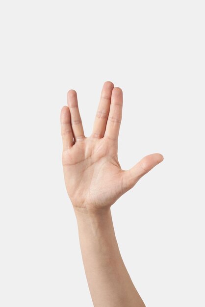 Ręka kobiety z zabawnymi palcami