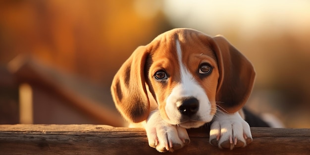 Relaksujący Się Beagle Z Przemyślanym Wyglądem I Opadłymi Uszami