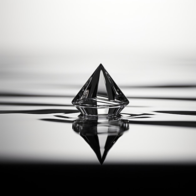 Rendering 3D abstrakcyjnego czarno-białego tła geometrycznego
