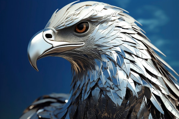 Bezpłatne zdjęcie rendering 3d portretu orła