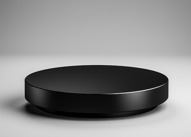 Rendering 3D pustego prostego czarnego podium do wyświetlania produktów