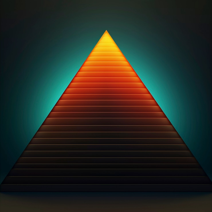 Bezpłatny plik Zdjęcie rendering 3d trójkąta neonowego