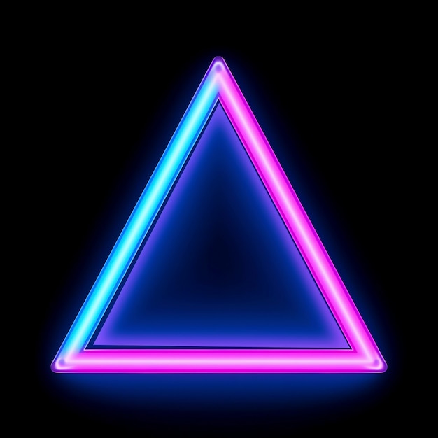 Rendering 3D trójkąta neonowego