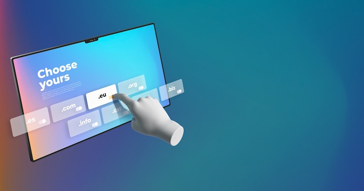 Bezpłatny plik Zdjęcie rendering 3d w koncepcji hostingu stron internetowych