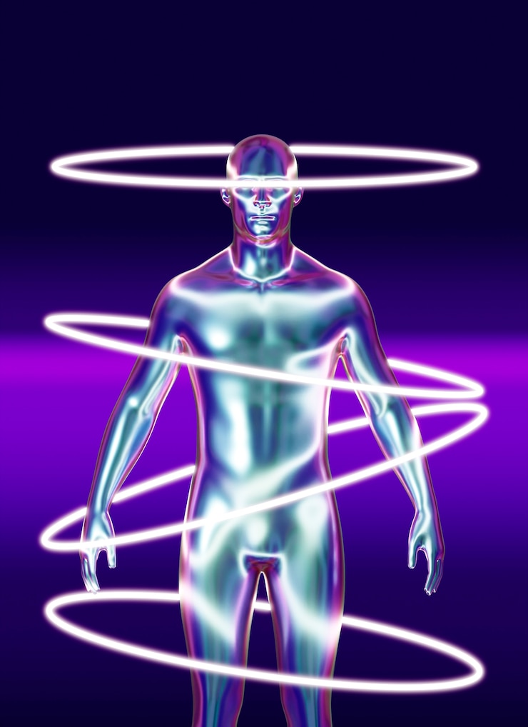 Bezpłatny plik Zdjęcie rendering 3d warstw holograficznych