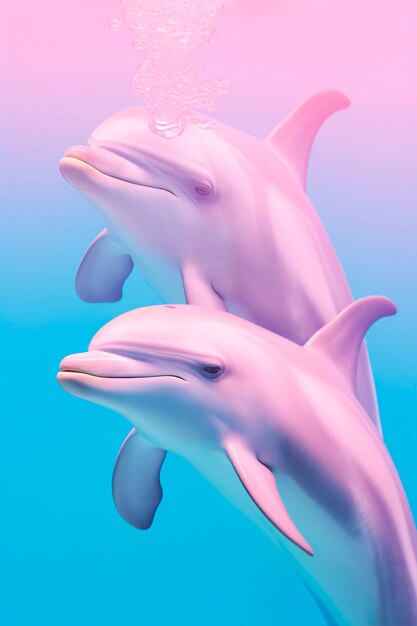 Rendering delfina w 3D