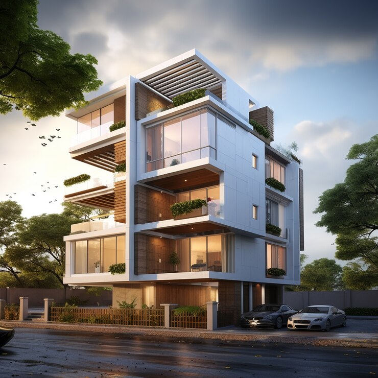 Bezpłatny plik Zdjęcie rendering modelu domu w 3d