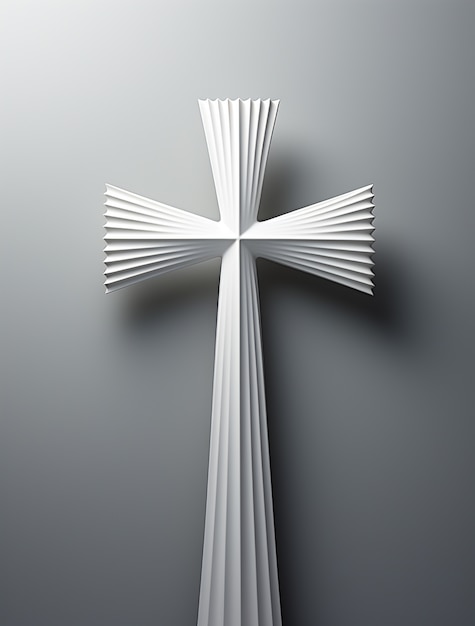 Bezpłatne zdjęcie renderowanie 3d białego krzyża
