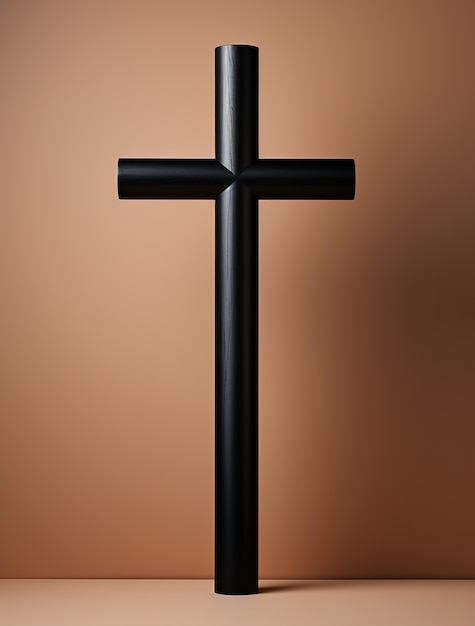 Renderowanie 3D czarnego krzyża
