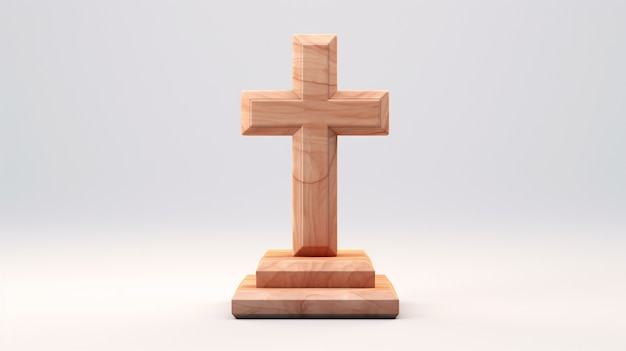 Bezpłatne zdjęcie renderowanie 3d eleganckiego krzyża
