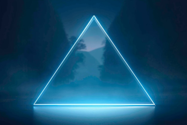 Renderowanie 3D neonowego trójkąta