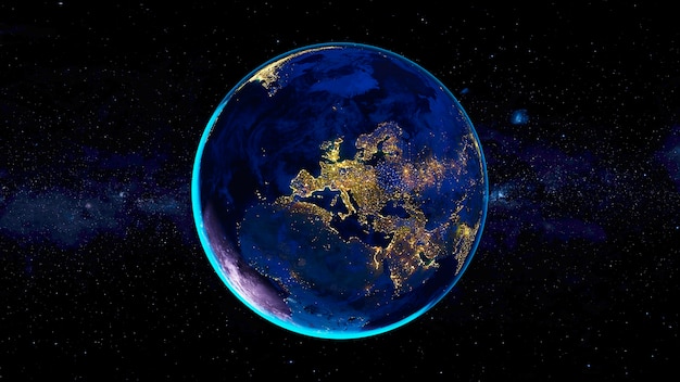 Bezpłatne zdjęcie renderowanie 3d planety ziemia