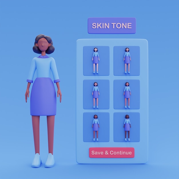 Renderowanie 3d projektu awatara online