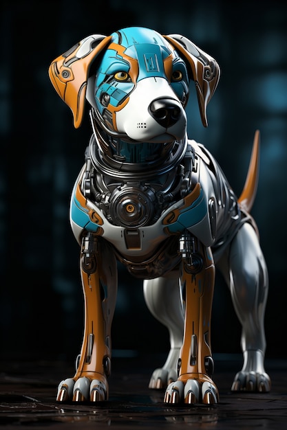 Renderowanie 3D robota-psa