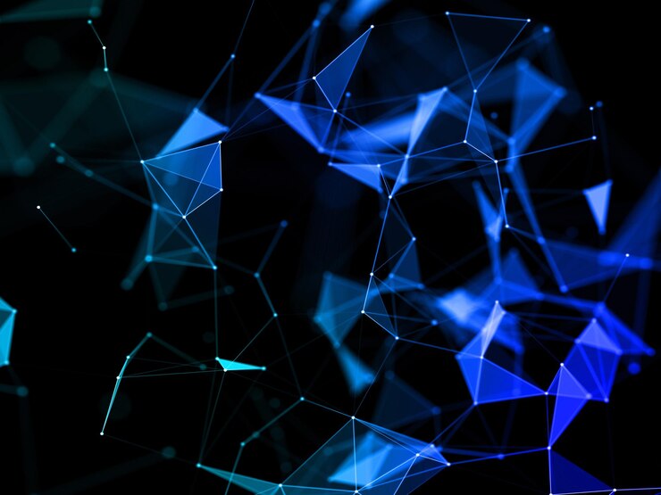 Bezpłatny plik Zdjęcie renderowanie 3d tła połączeń sieciowych low poly