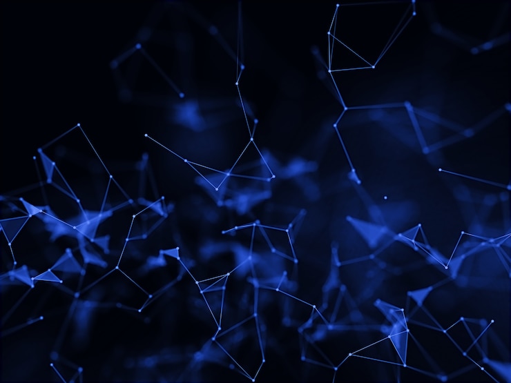 Bezpłatny plik Zdjęcie renderowanie 3d tła z projektem struktury połączeń sieciowych